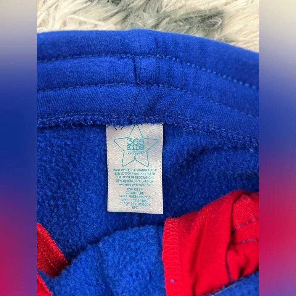 365 Kids Boys Blue Sweat Shorts Size 6 “Never Give Up”